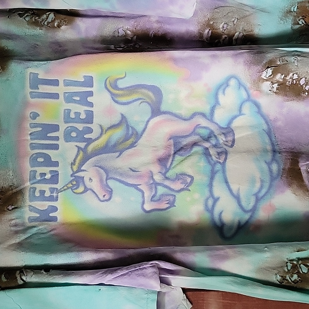 Keepin it Real Unicorn Distressed 🦄 Shirt Size 3XL